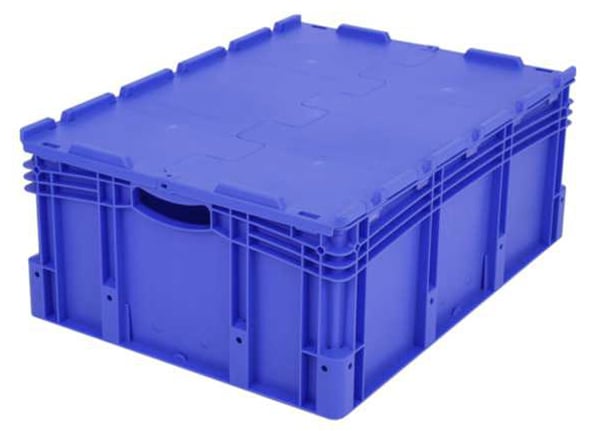 138-2501JfzdPVo4jD4io Euro-Stapelbehälter XL, 128 l, mit Standardboden und Klappdeckel, bis 60 kg belastbar, 600x800x338mm