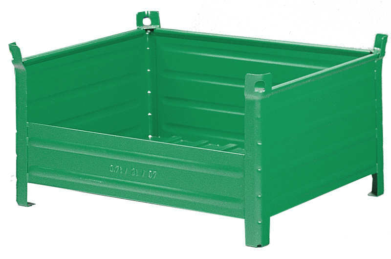 Stapelbehälter mit Kranösen, halboffen, 1200x1000x600mm