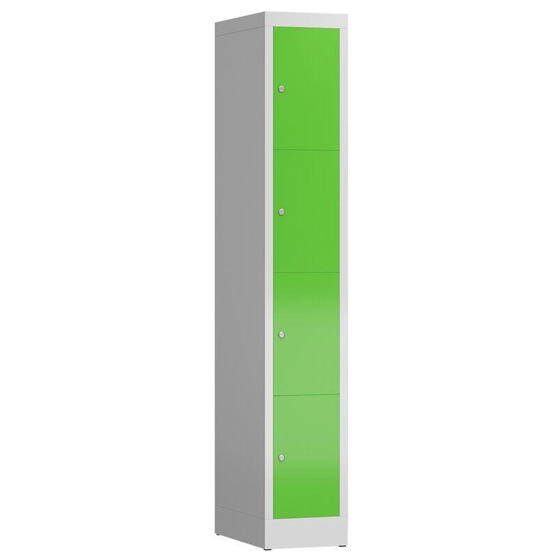 Lüllmann ClassiX Stahl-Schließfachschrank 1 Abteil à 300 mm, 4 Fächer
