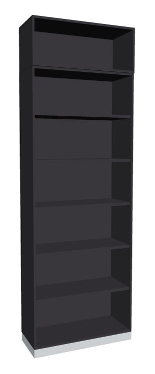 Schrankregal mit Aufsatz 7 Ordnerhöhen 800mm breit Serie dataline
