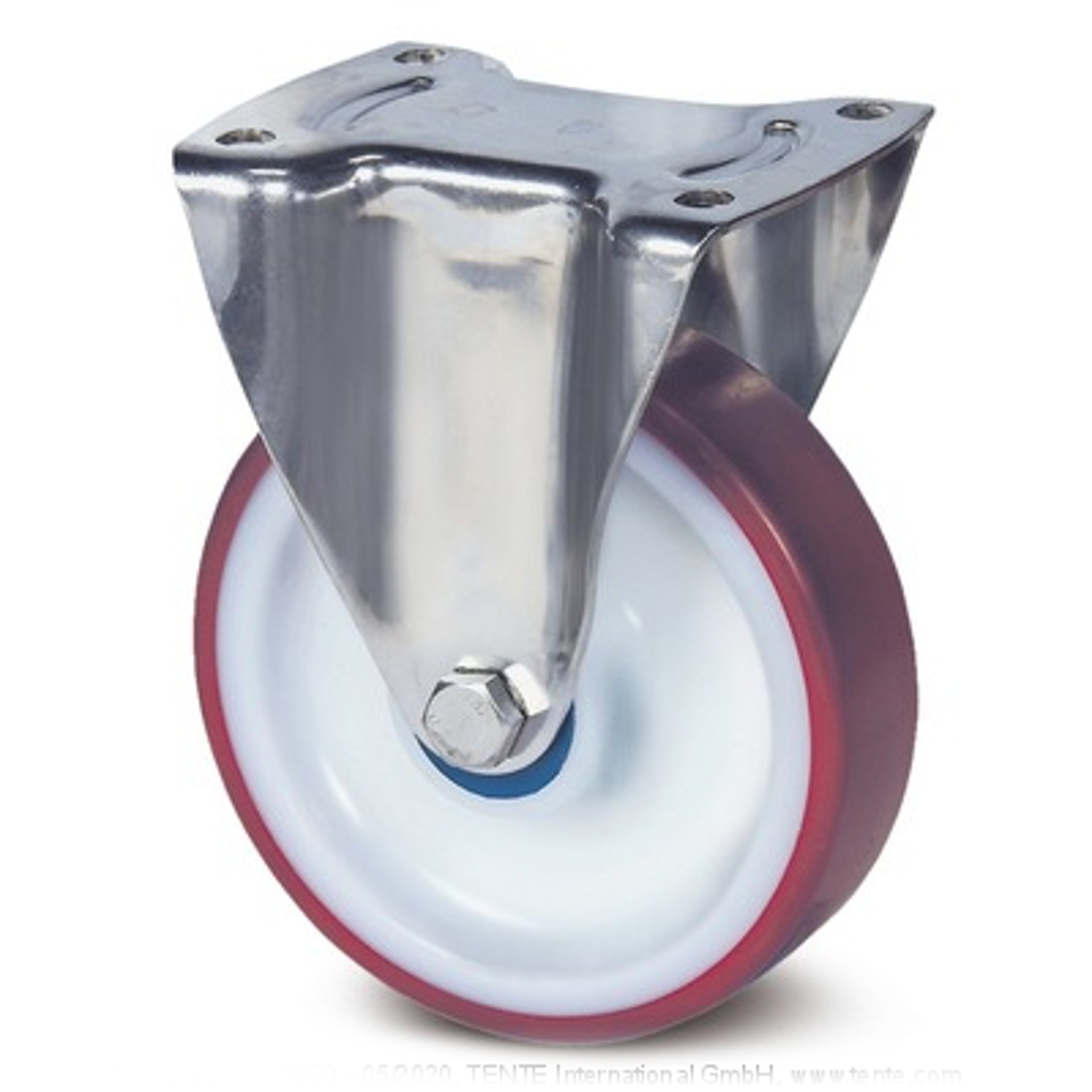 016-0595 Edelstahl-Bockrolle Ø 80x32mm