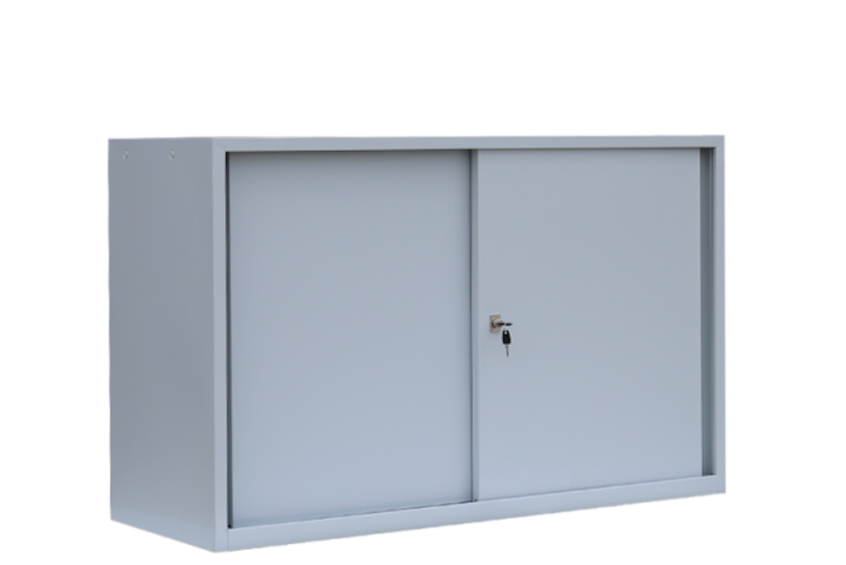 307-0313-33 ClassiX Schiebetürenschrank, 2 OH, B1200xT450xH750mm, lichtgrau