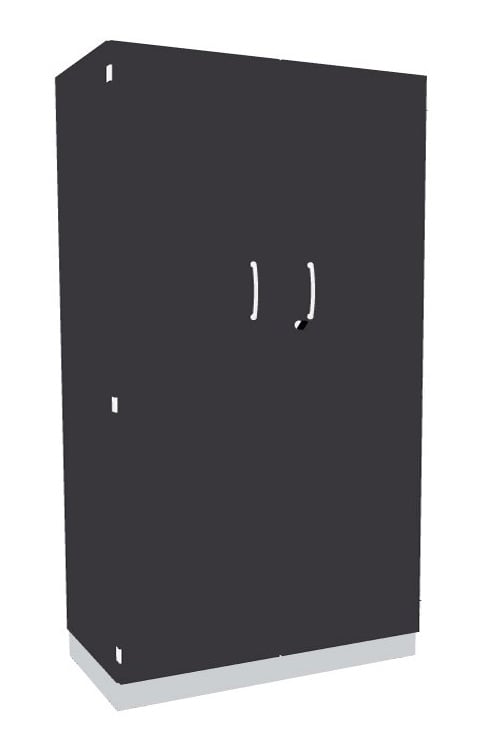 204-0028-99D2yvRRvKNaRKz Flügeltürenschrank mit 3 Stahlböden 1000x440x1570mm Serie dataline