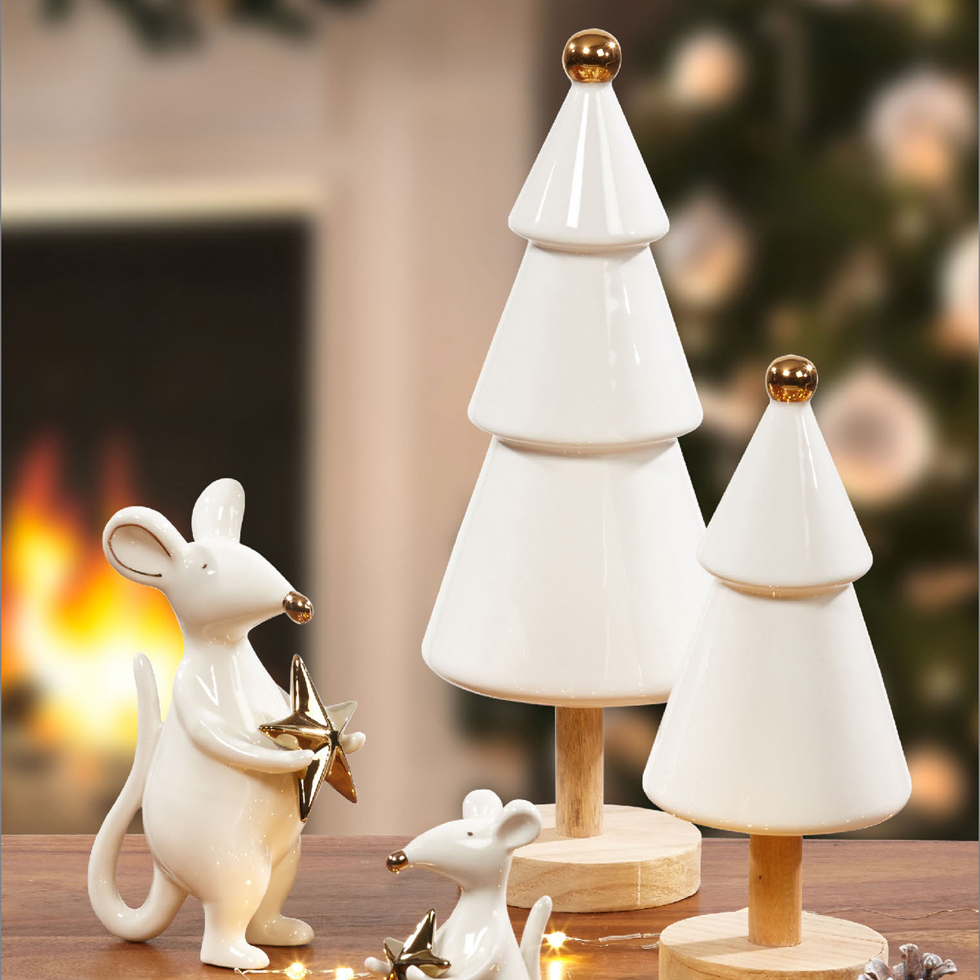 Kaheku Dekobaum Gordon weiß / gold