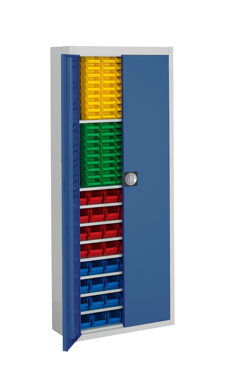 Stahl-Schrank mit Kästen Gr. 5+6