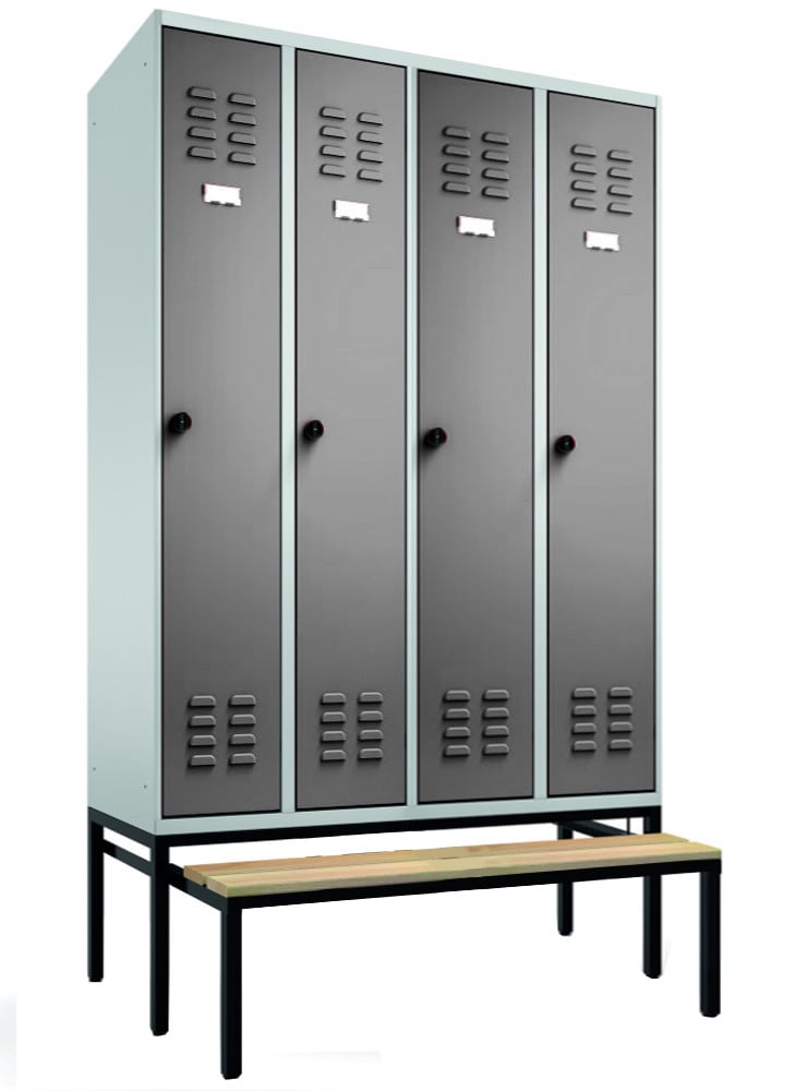 308-1301-30 Garderobenschrank 4-teilig, ausziehbare Sitzbank