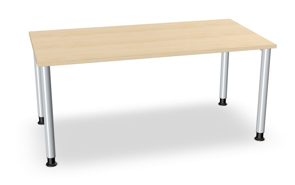 204-0430-78-schreibtisch-assmann-dataline-rshdoe84X5dllaf Assmann Schreibtisch, Rundbeine alufarbig, Serie dataline-RS