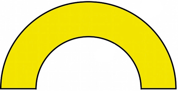 937-0037 Warn- und Schutzprofil, Rohrschutz selbstklebend, Typ R 50