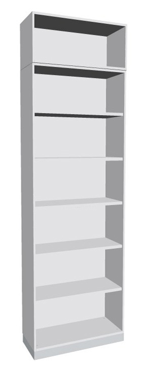 Schrankregal mit Aufsatz 7 Ordnerhöhen 600mm breit Serie dataline