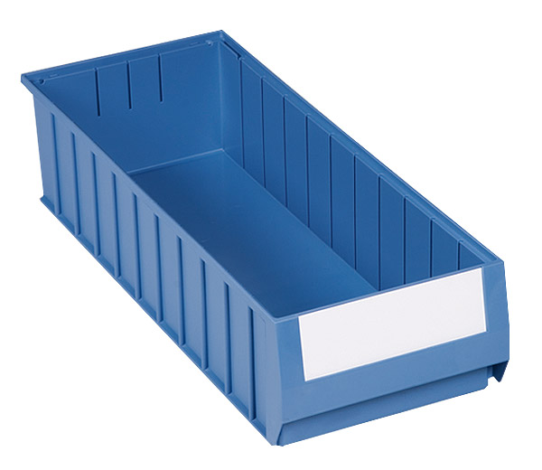 105-0447 Regalkästen Typ 6-H inkl. Etiketten,blau, je 15,4 l Inhalt, B234 x T600 x H140mm, VE = 6