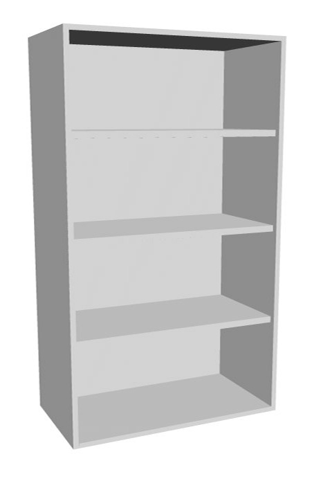 Aufsatz-Schrankregal 4  Ordnerhöhen 1000mm breit Serie dataline