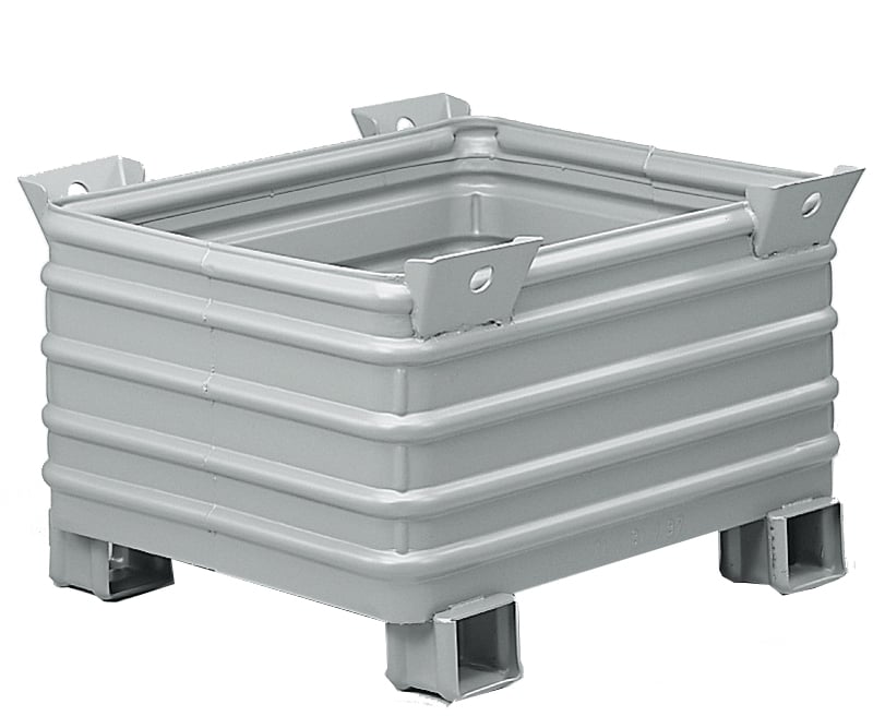635-0060-30 Stahlblech-Behälter mit U-Füßen 1200x1000x650mm