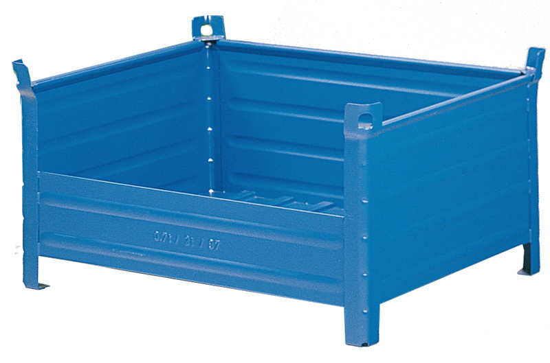 Stapelbehälter mit Kranösen, halboffen, 1200x800x600mm