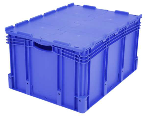 138-2502zhhQDap5xcUHi Euro-Stapelbehälter XL, 170 l, mit Standardboden und Klappdeckel, bis 60 kg belastbar, 600x800x438mm