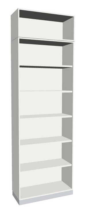 Schrankregal mit Aufsatz 7 Ordnerhöhen 600mm breit Serie dataline