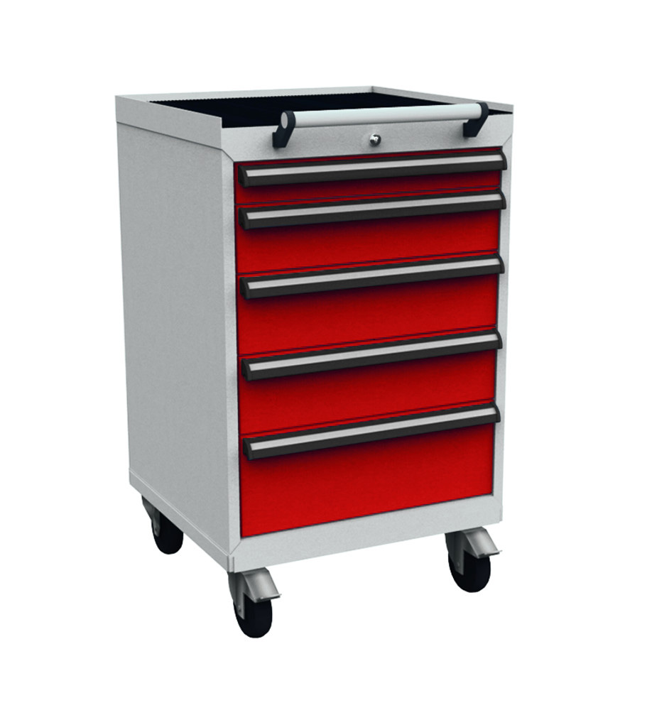 370-0088-3256c30e0093d5d Mobiler Schubladenschrank Typ 3, 5 Schubladen, Serie 575
