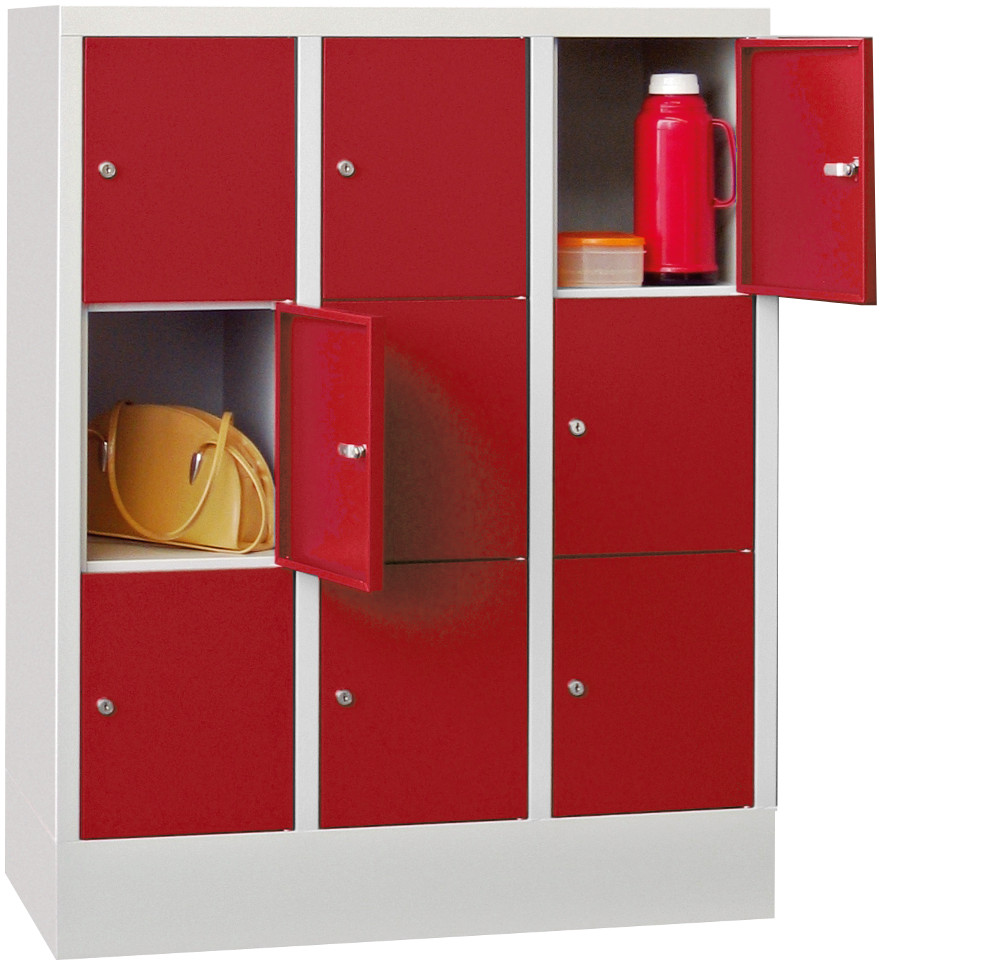 Stahl-Schließfachschrank, 9 Fächer
