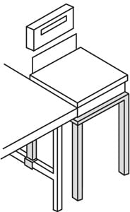 396-0208 Beistelltisch für Paketwaage
