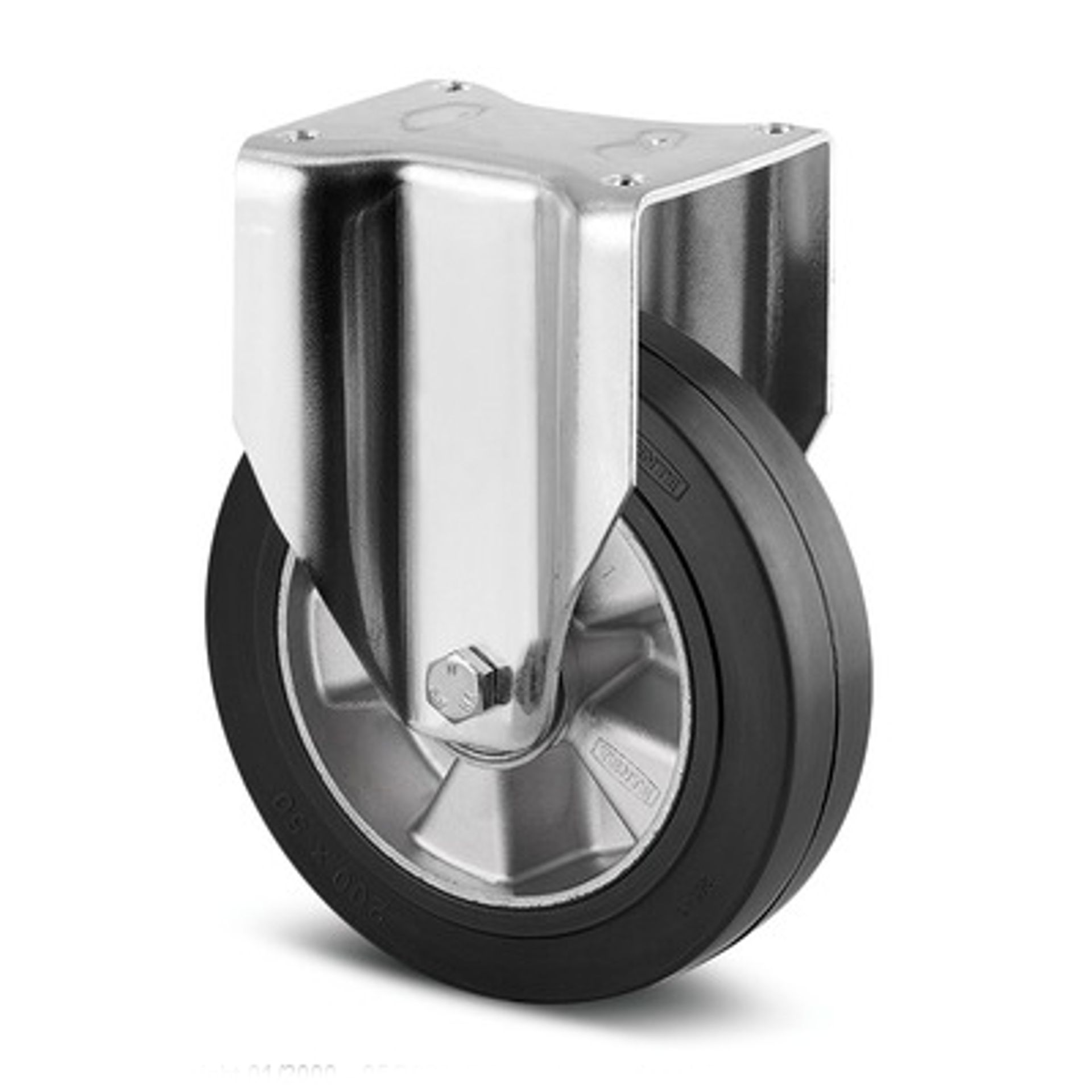 016-0402 Bockrolle Ø 125 x 50mm breit mit Platte