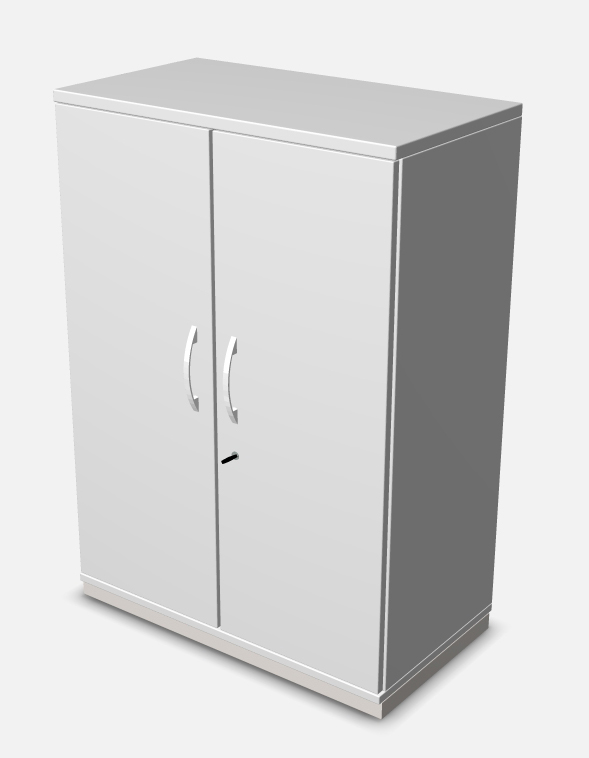 Flügeltürenschrank mit 2 Fachböden