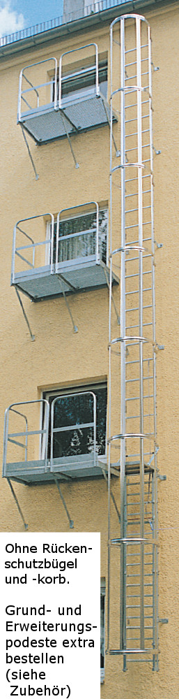 Steigleiter Aluminium eloxiert