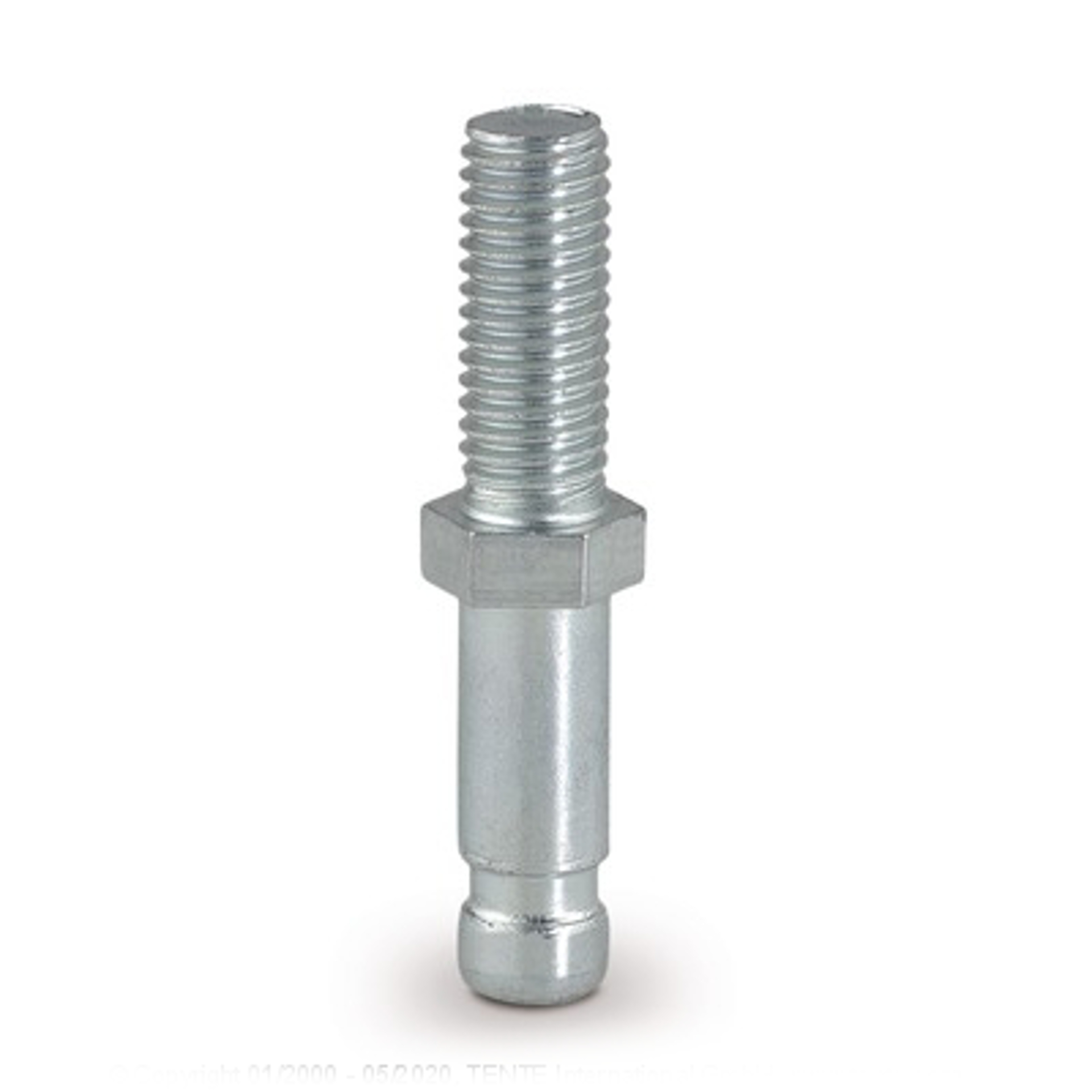 016-0577 Stift mit Klemmring und Bund, M10x50, Bauhöhe 6mm