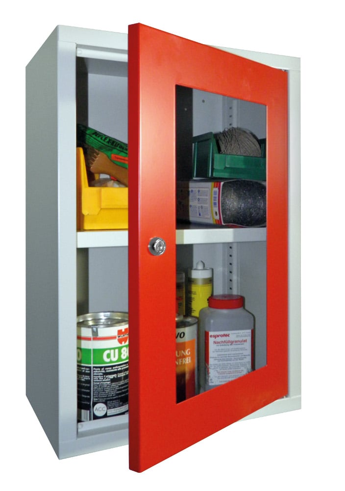 508-0265-3256b8552f2311e Stahl-Wandschrank Typ 3 mit Sichtfenstertür