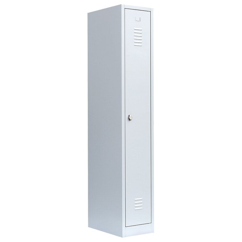 307-0001-33 Lüllmann Stahl-Garderobenschrank 1 Abteil à 300 mm