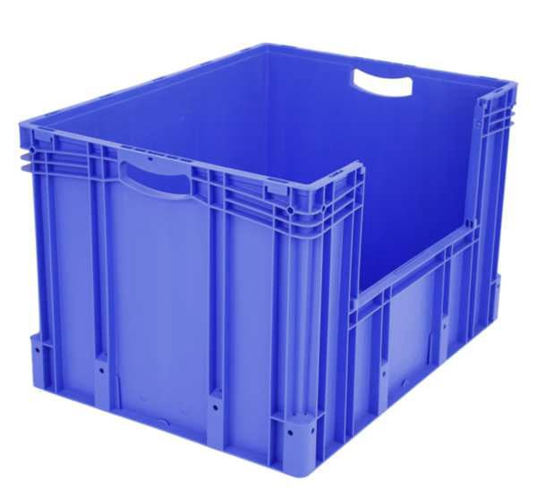 138-2526XsJsaL42xokdv Euro-Stapelbehälter XL, 217 l, mit Standardboden und Entnahmeöffnung an der Tiefenseite, bis 60 kg