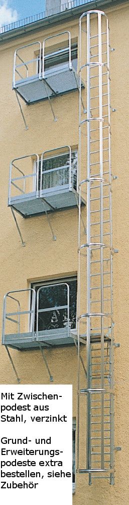 Steigleiter Aluminium eloxiert