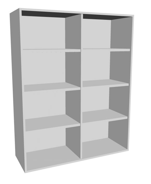 Aufsatz-Schrankregal 4  Ordnerhöhen 1200mm breit Serie dataline