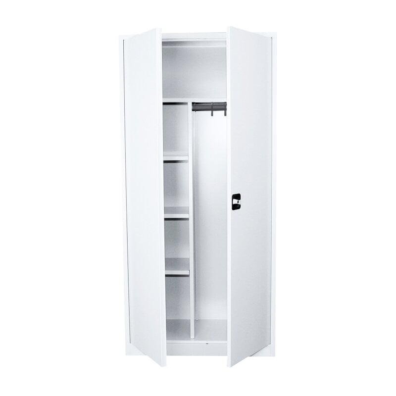 307-0175-11 Lüllmann Mehrzweckschrank - signalweiß/signalweiß, B800xT383xH1800mm