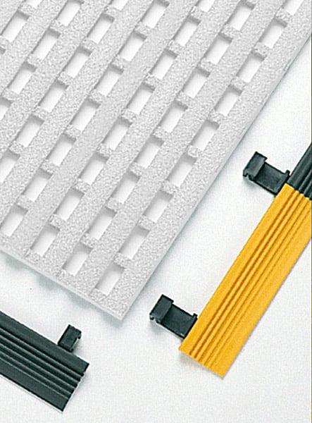 354-0039 Umrandungsprofil, Breitseite, schwarz/gelb, für Industrieroste