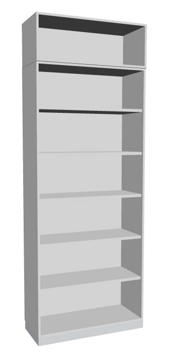 Schrankregal mit Aufsatz 7 Ordnerhöhen 1000mm breit Serie dataline