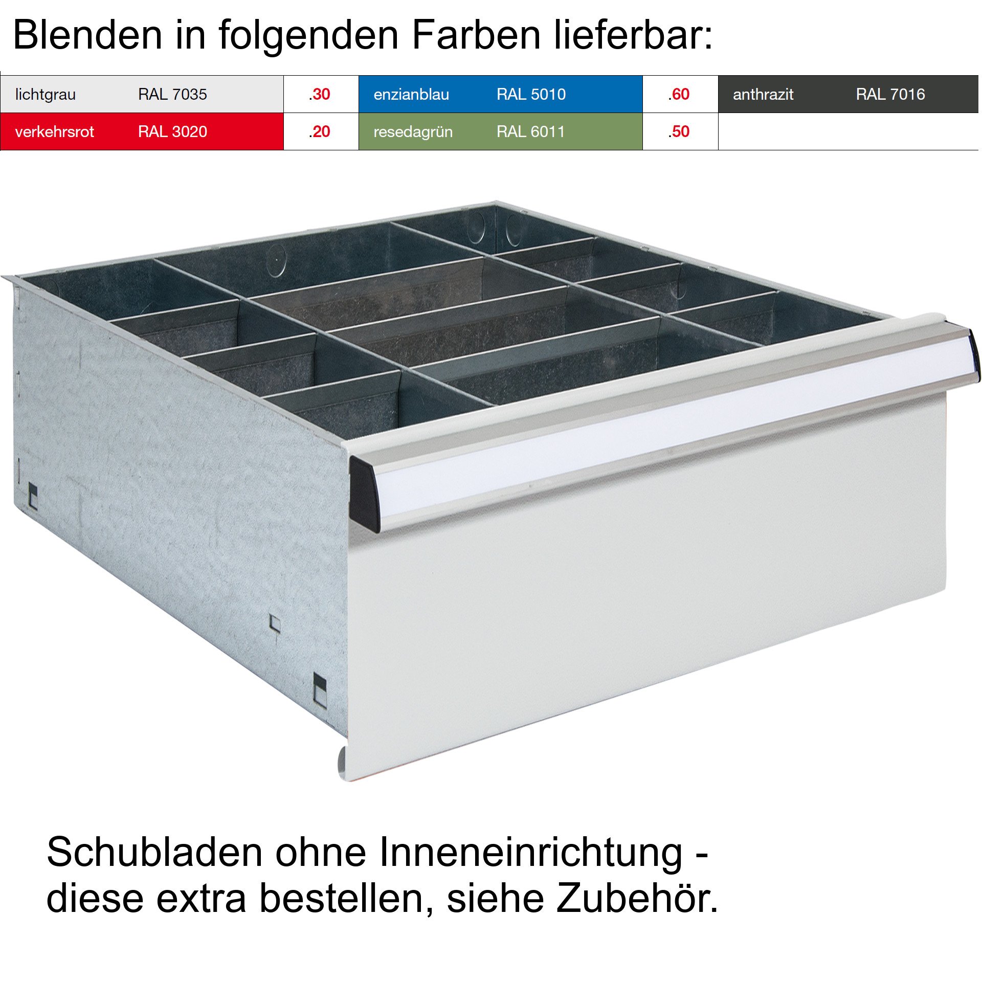 370-0112-30L9jtkgxtMZ3aV Schublade Serie 575, Schrankbreite 600 mm, Blendenhöhe 300 mm