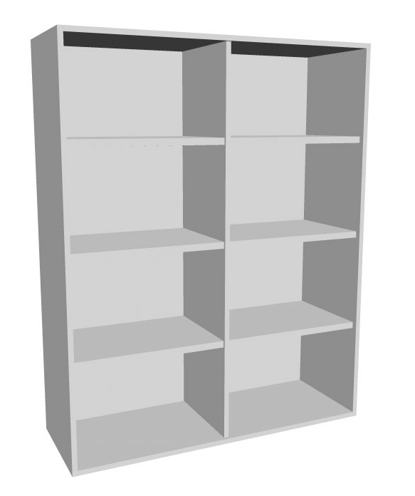 Aufsatz-Schrankregal 4  Ordnerhöhen 1200mm breit Serie dataline