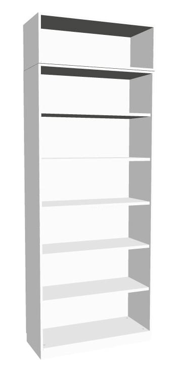 204-0512-10MgCexJ4EzJtPT Schrankregal mit Aufsatz 7 Ordnerhöhen 1000mm breit Serie dataline