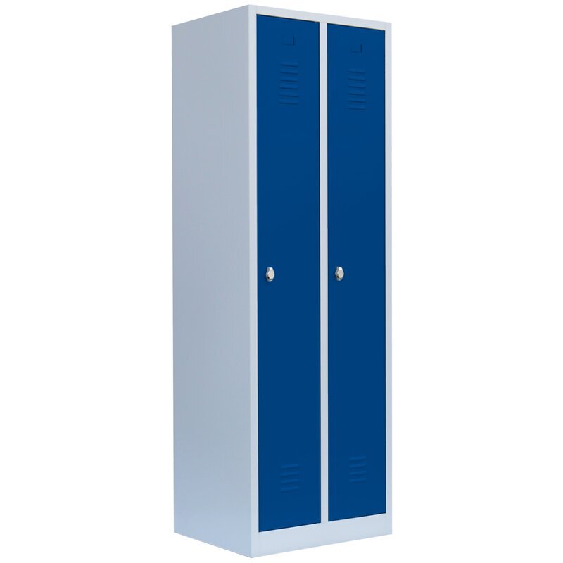 307-0010-36 Lüllmann Stahl-Garderobenschrank 2 Abteile à 400 mm