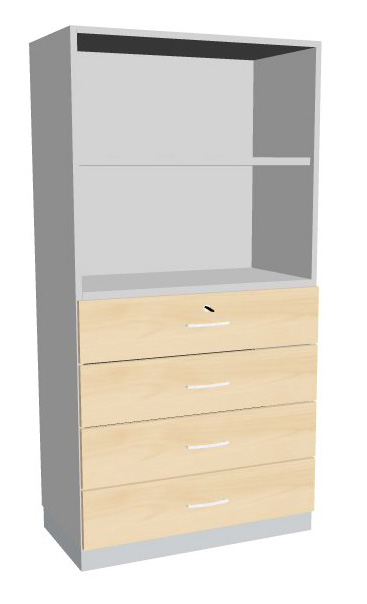 204-0107-42Tt3SBxlahSLbt Kombischrank-6 Breite 800mm Serie dataline