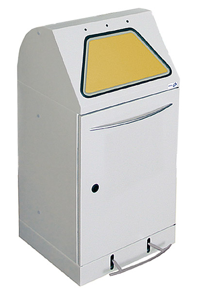 517-0519 Wertstoffbehälter modul, mit Abfallsackhalter, mit Fußbedienung, lichtgrau