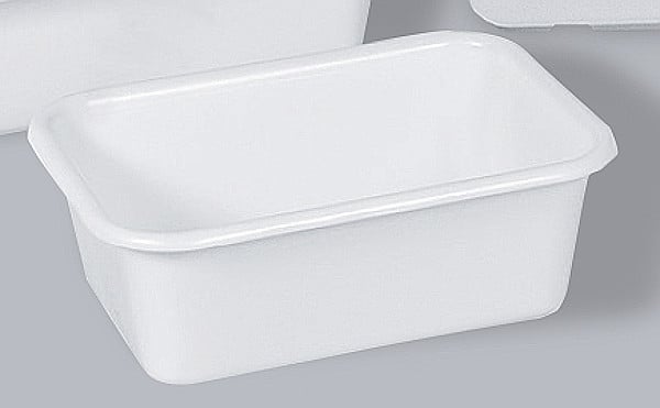 614-0015 Kunststoff-Wanne, naturweiß,  B440xT320xH155mm, Inhalt 12L, Material: HDPE