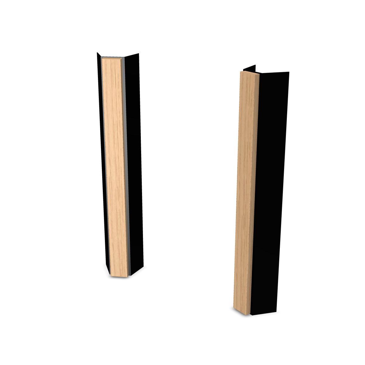 204-0550-14U3wZl0auWFDXW 45°-Eckschrankblenden für Aufsatz-Schrank Serie dataline