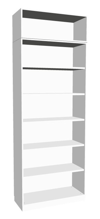204-0512-19NoHbhv5yQb2Mi Schrankregal mit Aufsatz 7 Ordnerhöhen 1000mm breit Serie dataline