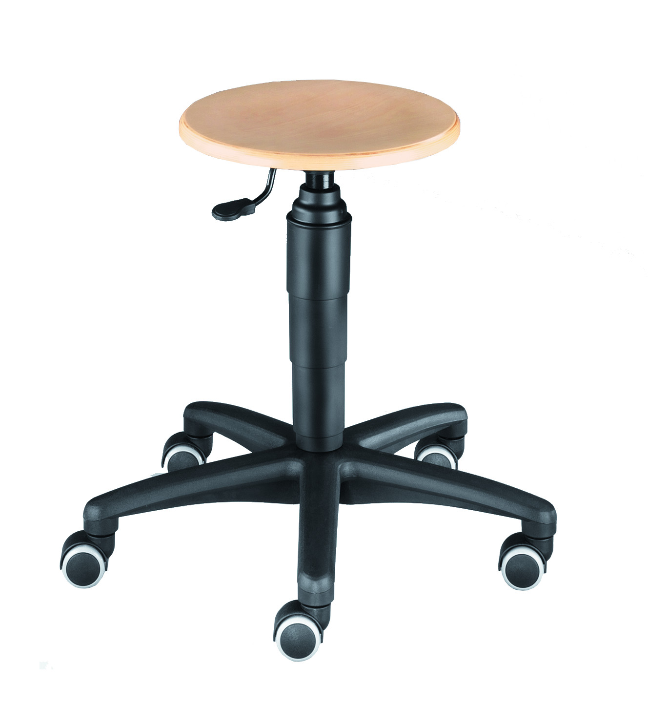 277-0041-00-industrie-drehhocker-topstar Topstar Drehhocker TEC 60 mit Hartbodenrollen