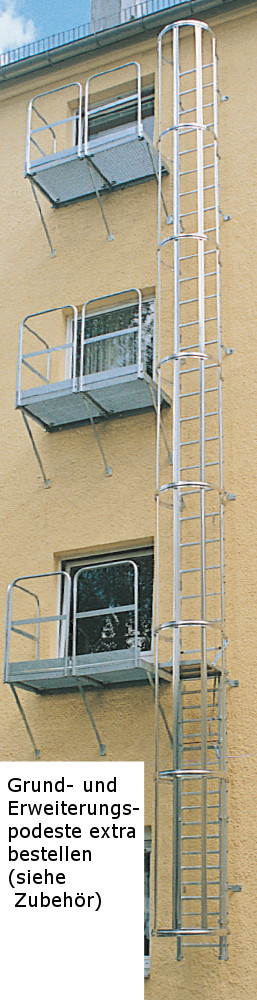Steigleiter Aluminium eloxiert