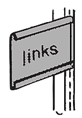 126-0303-33zsiLFBFHzLgOt Gangschild links lichtgrau Serie K 70-BV