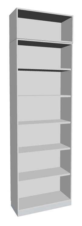 Schrankregal mit Aufsatz 7 Ordnerhöhen 600mm breit Serie dataline