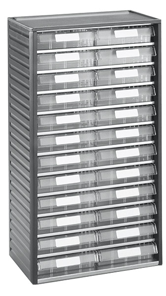 587-0415 Kleinteilemagazin mit 24 Schubladen Gr. 02