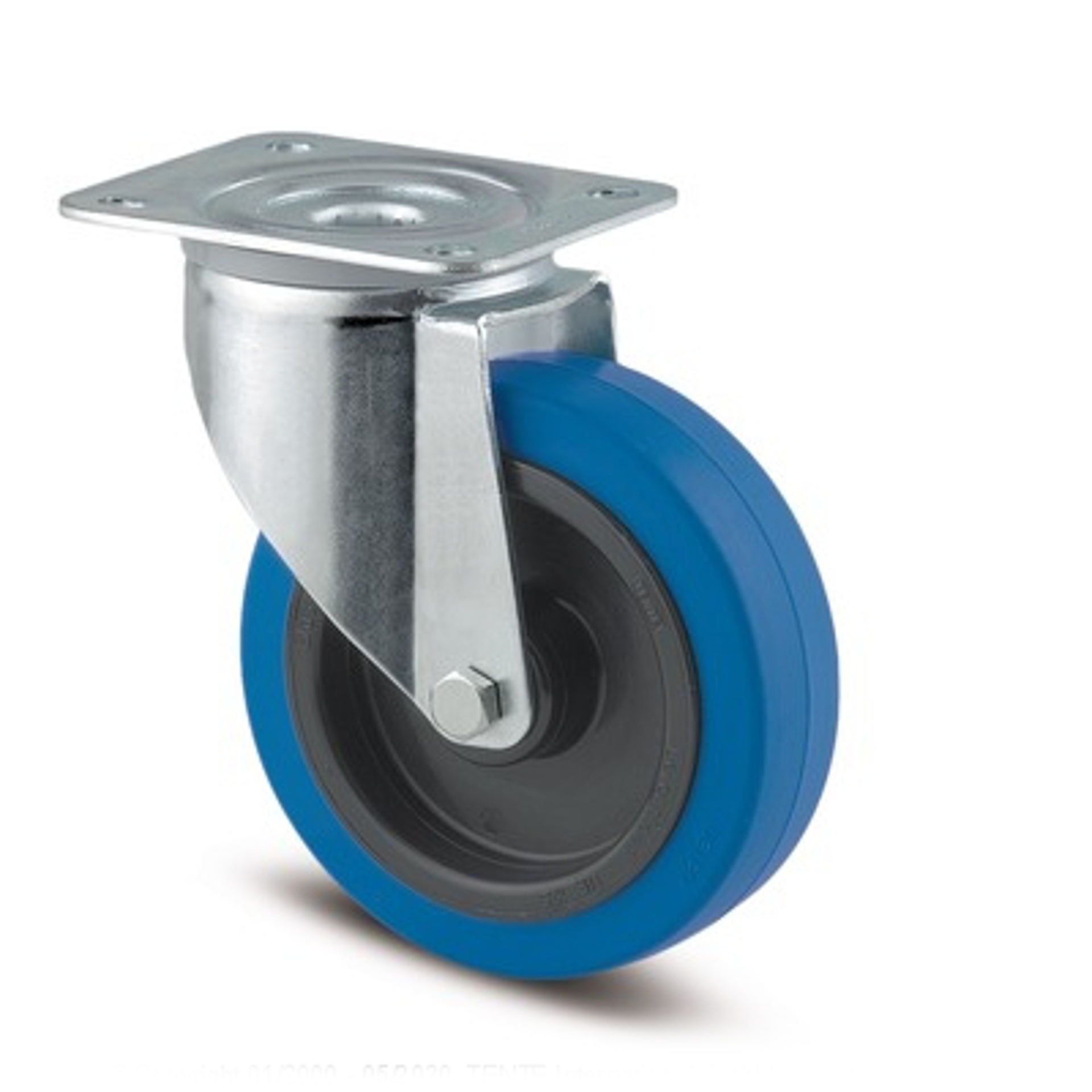 016-0394 Elastik-Lenkrolle Ø 125 x 40 mm blau