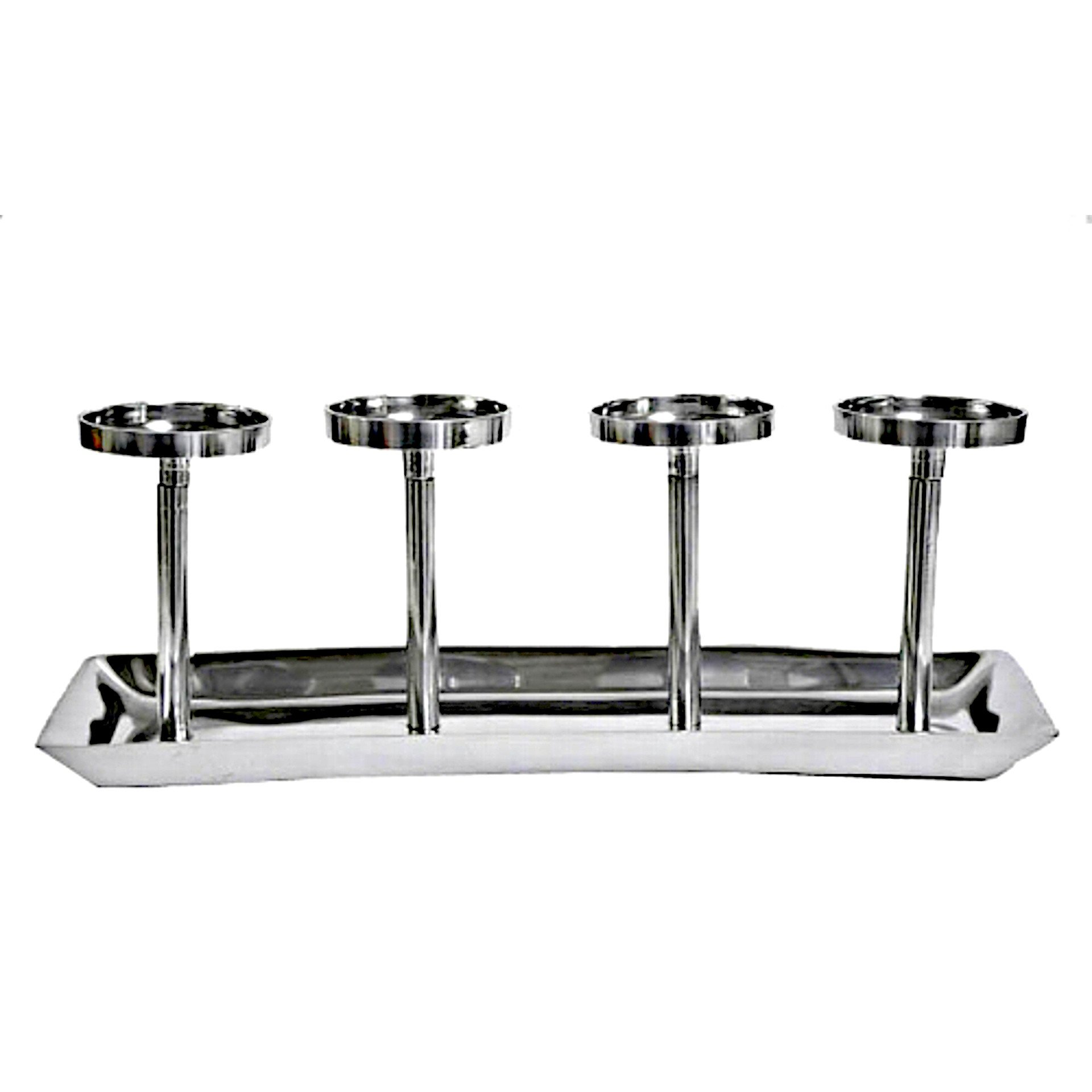 821-5106_F Teller Aida mit 4 Haltern, alu, 47x19x18 cm
